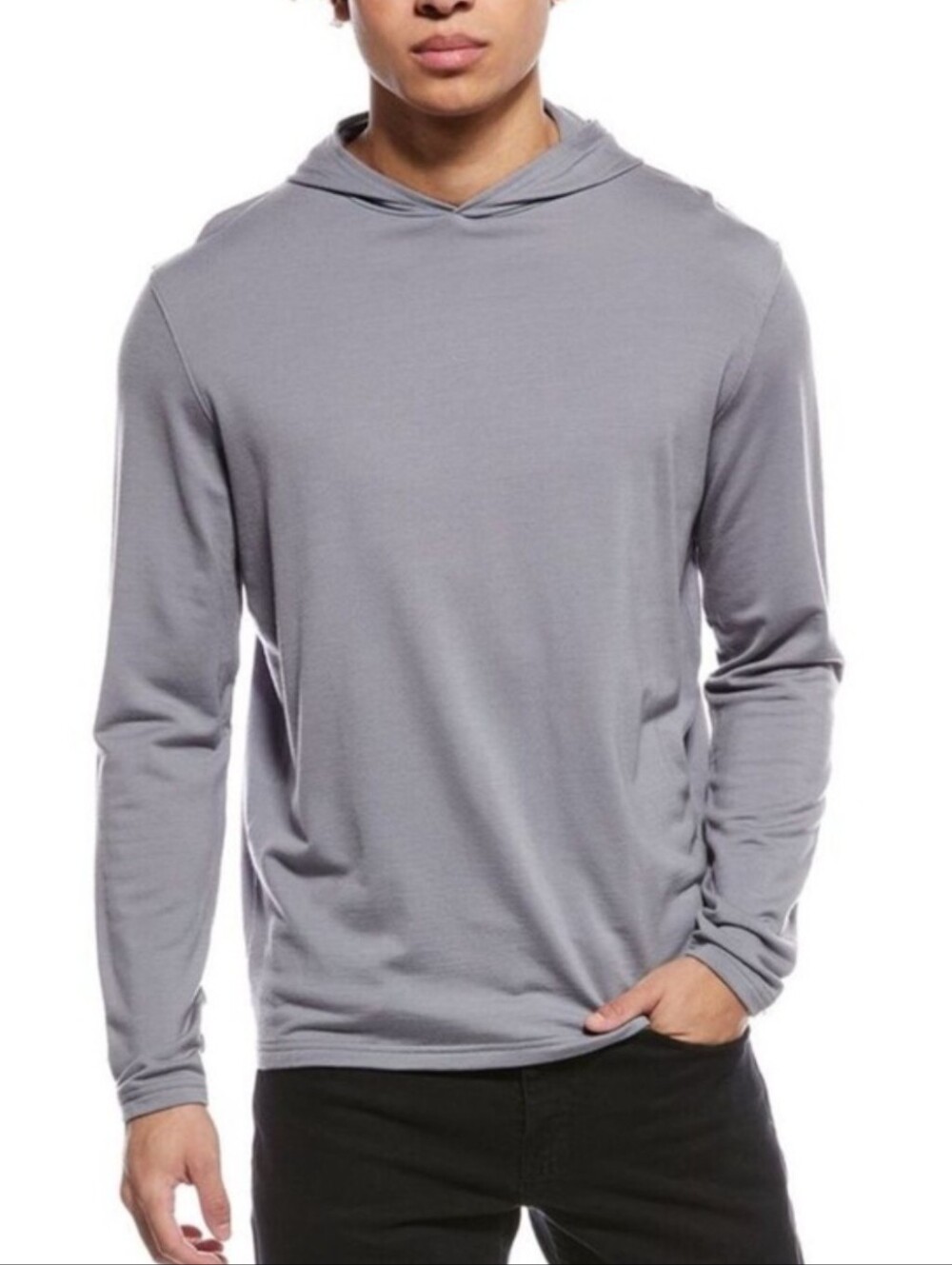 Peter Millar CrownCrafted Excursionist Flex Knit Hoodie Sz M Gray Merino Wool
